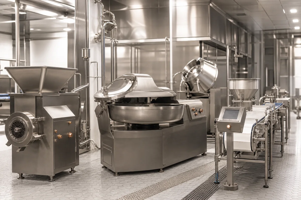 Sanitary meat and poultry processing equipment